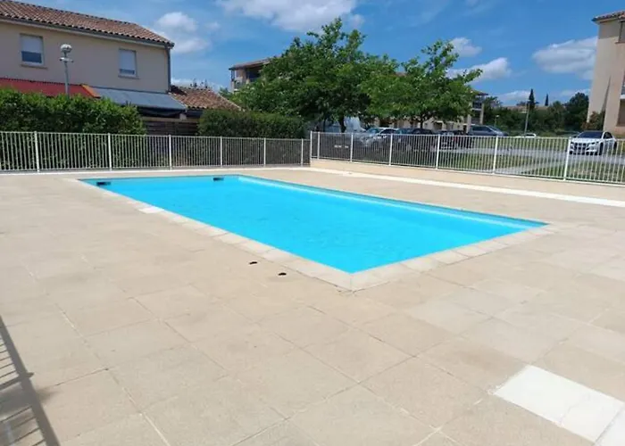 アパート Le Cocon De Marie,piscine, Balcon, Parking Gratuit, Baignoire カルカソンヌ
